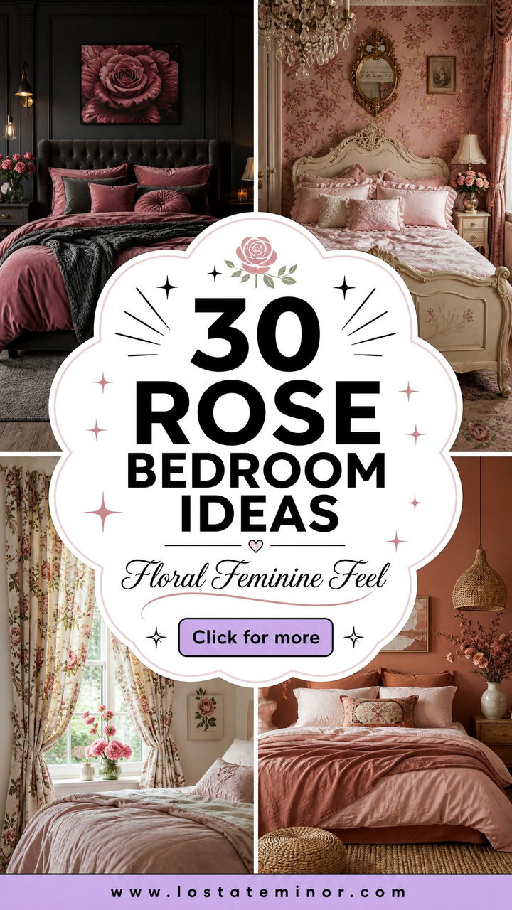 30 Rose Bedroom Ideas for a Floral and Feminine Feel - 30 Rose Bedroom Ideas for a Floral and Feminine Feel