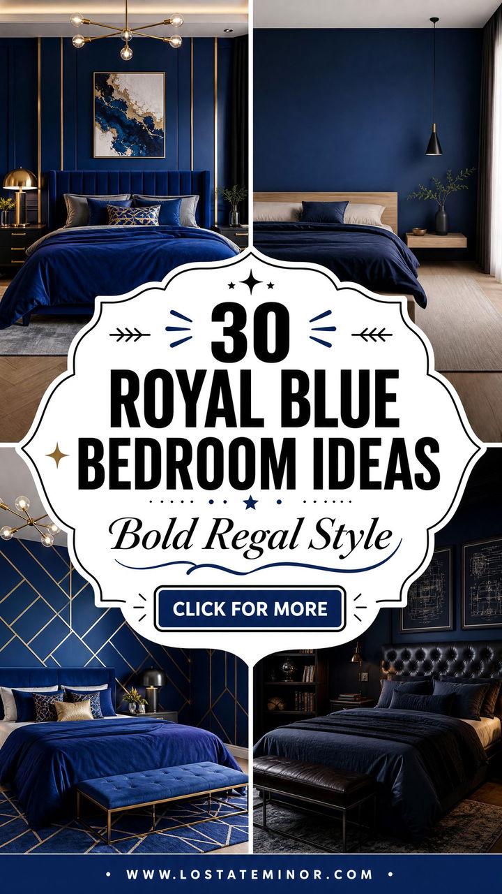 30 Royal Blue Bedroom Ideas for a Bold Regal Style - 30 Royal Blue Bedroom Ideas for a Bold, Regal Style