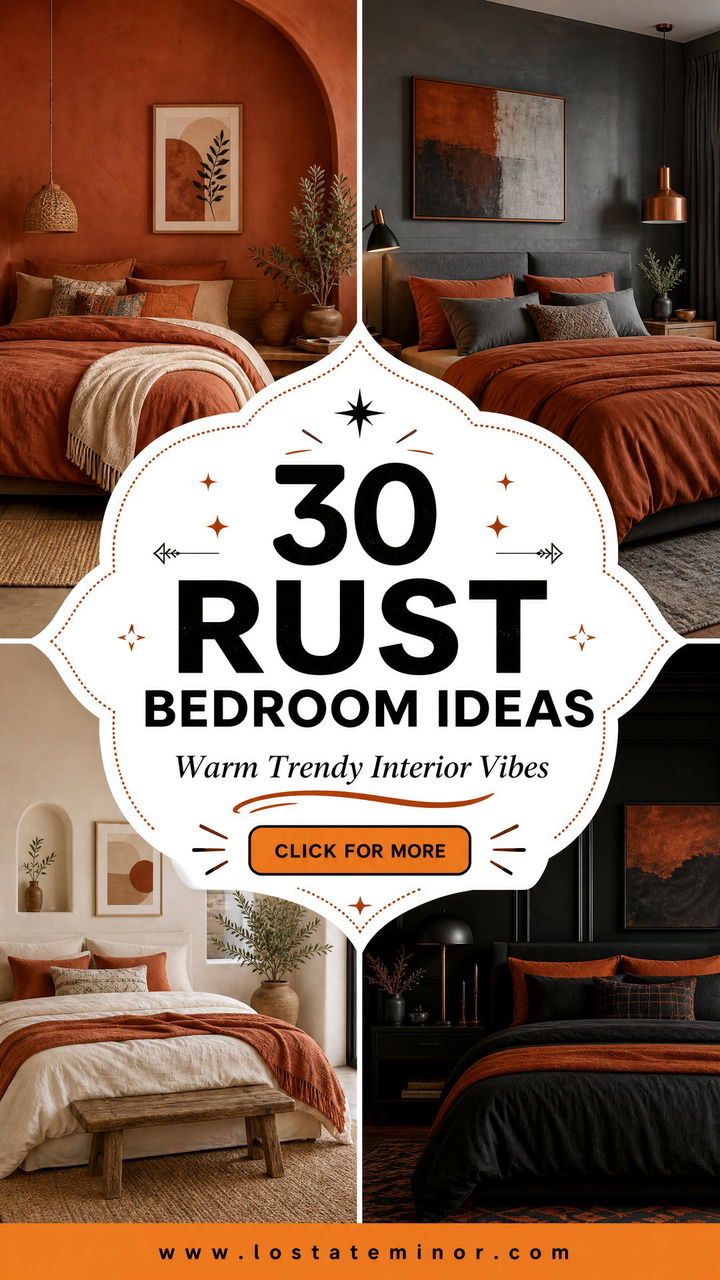 30 Rust Bedroom Ideas for a Warm and Trendy Interior - 30 Rust Bedroom Ideas for a Warm and Trendy Interior
