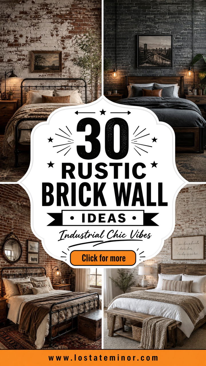 30 Rustic Bedroom Brick Wall Ideas for a Perfect Industrial Style - 30 Rustic Bedroom Brick Wall Ideas for a Perfect Industrial Style