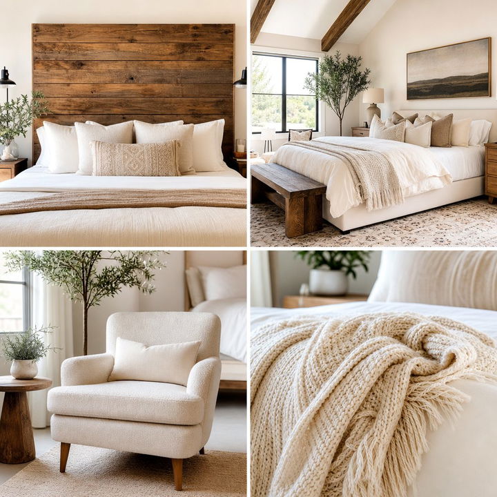 30 Rustic Cream Bedroom Ideas for a Soft, Warm Look