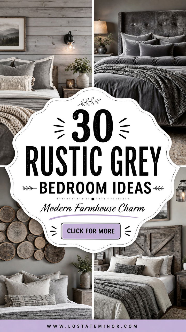 30 Rustic Grey Bedroom Ideas for a Modern Farmhouse Style - 30 Rustic Grey Bedroom Ideas for a Modern Farmhouse Style