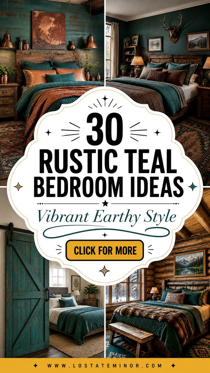 30 Rustic Teal Bedroom Ideas for a Vibrant Earthy Style - 30 Rustic Teal Bedroom Ideas for a Vibrant, Earthy Style