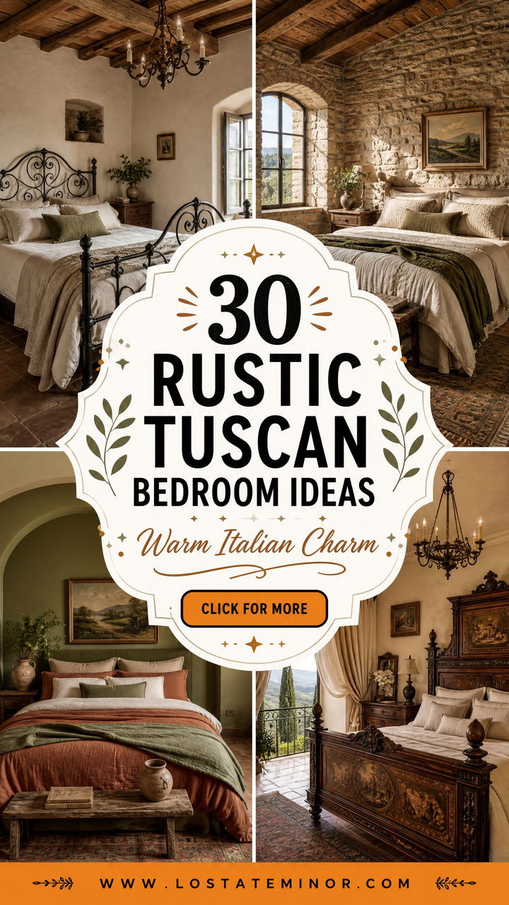 30 Rustic Tuscan Bedroom Ideas for a Warm Italian Feel - 30 Rustic Tuscan Bedroom Ideas for a Warm Italian Feel