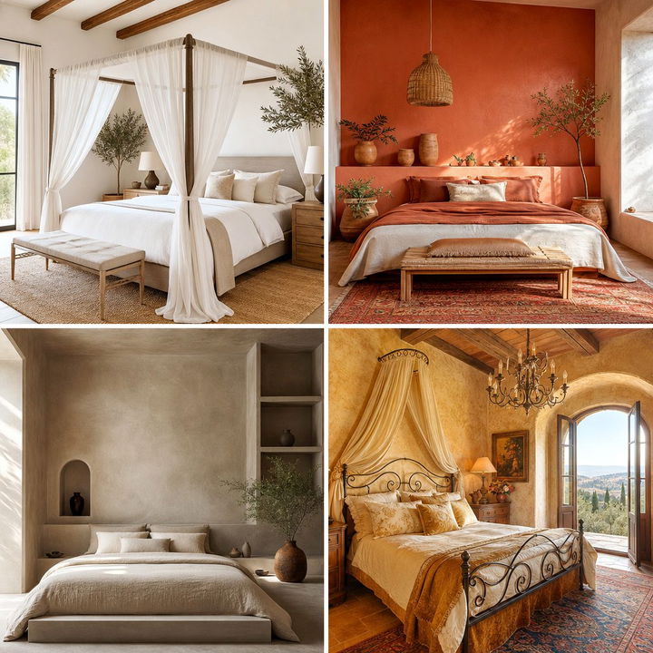 30 Rustic Tuscan Bedroom Ideas for a Warm Italian Feel