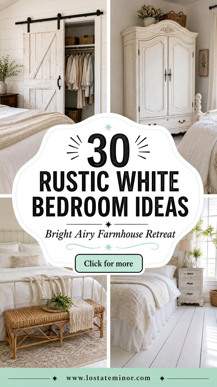 30 Rustic White Bedroom Ideas for a Bright Airy Space - 30 Rustic White Bedroom Ideas for a Bright, Airy Space
