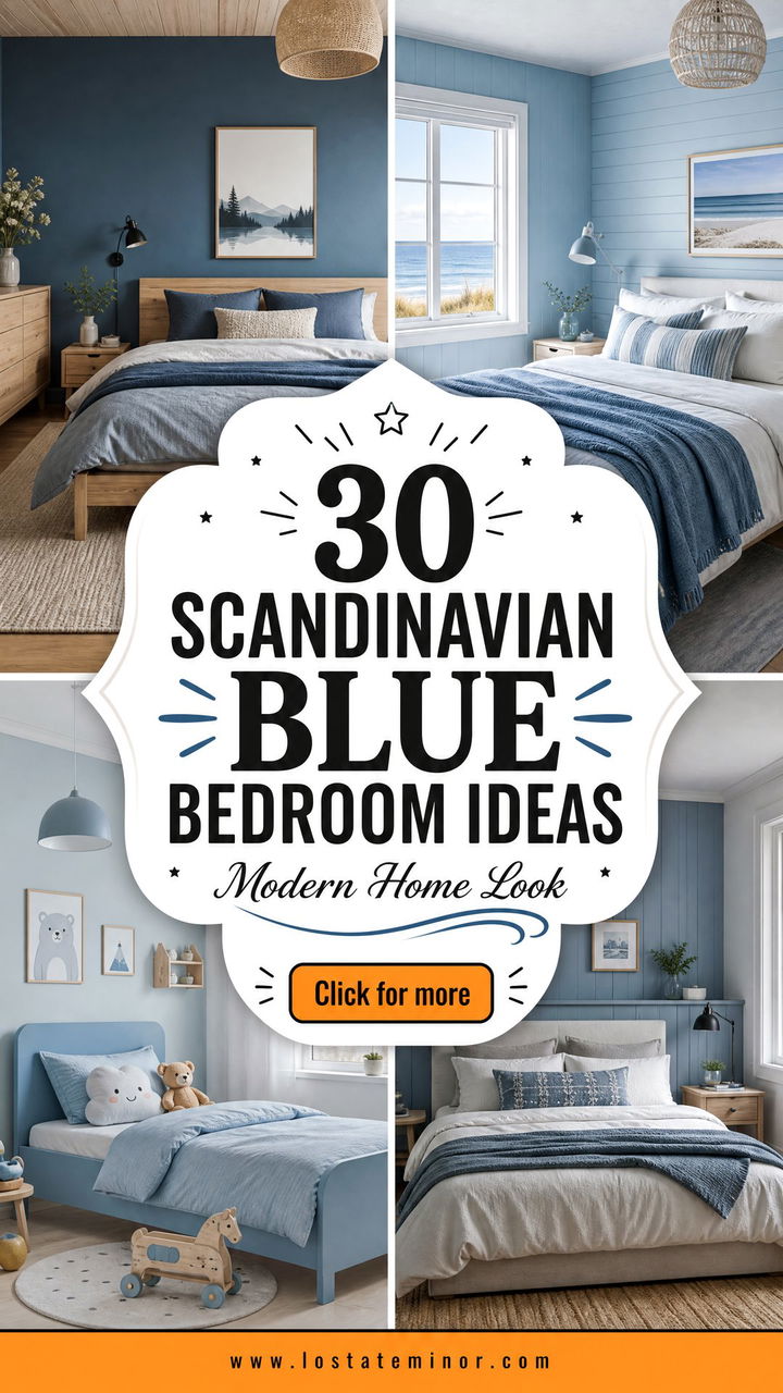 30 Scandinavian Blue Bedroom Ideas for a Modern Home Look - 30 Scandinavian Blue Bedroom Ideas for a Modern Home Look