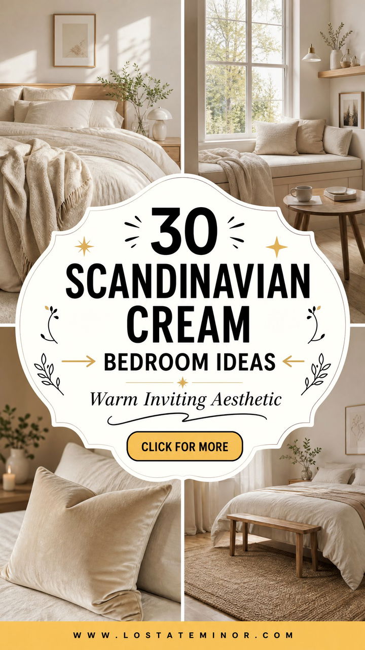 30 Scandinavian Cream Bedroom Ideas for a Warm Aesthetic - 30 Scandinavian Cream Bedroom Ideas for a Warm Aesthetic