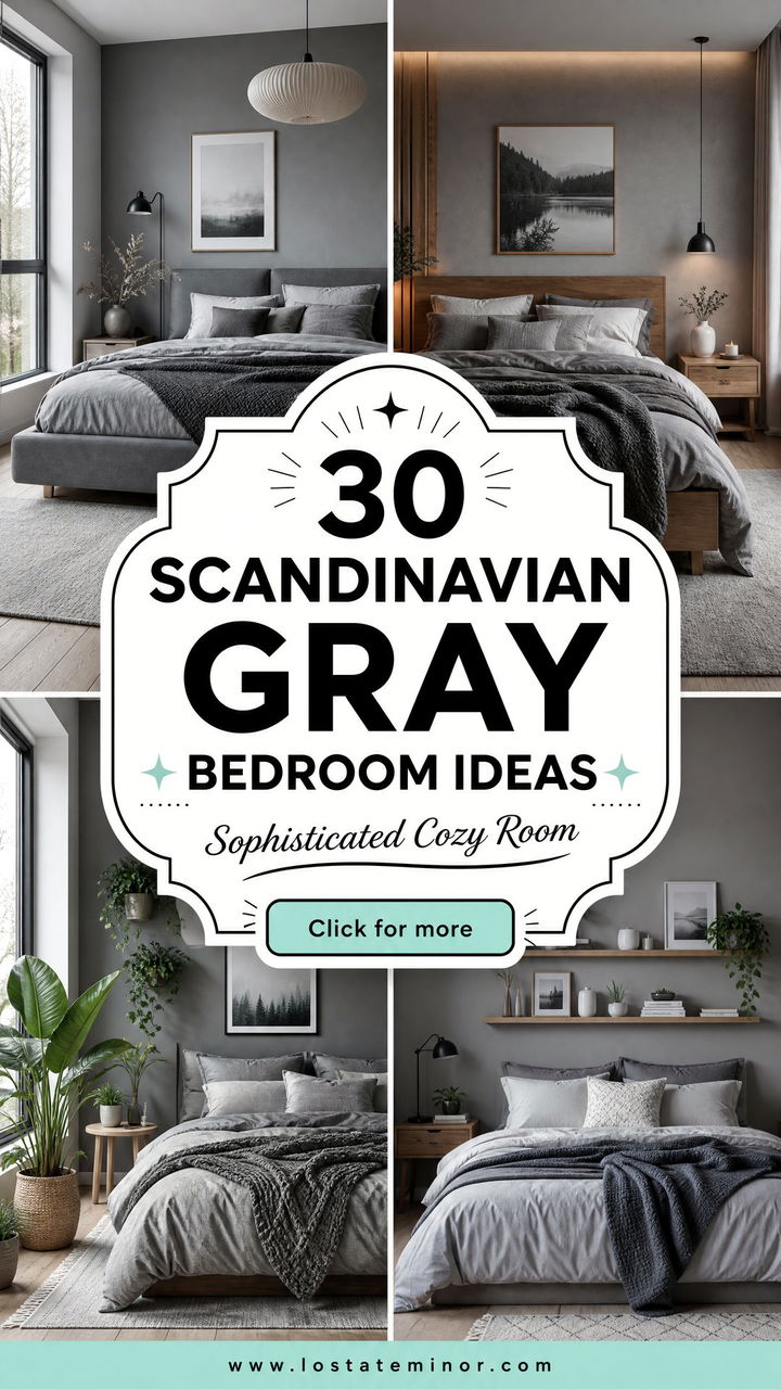 30 Scandinavian Gray Bedroom Ideas for a Sophisticated Room - 30 Scandinavian Gray Bedroom Ideas for a Sophisticated Room