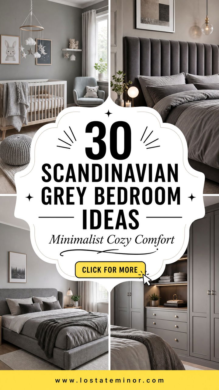 30 Scandinavian Grey Bedroom Ideas for Minimalist Comfort - 30 Scandinavian Grey Bedroom Ideas for Minimalist Comfort