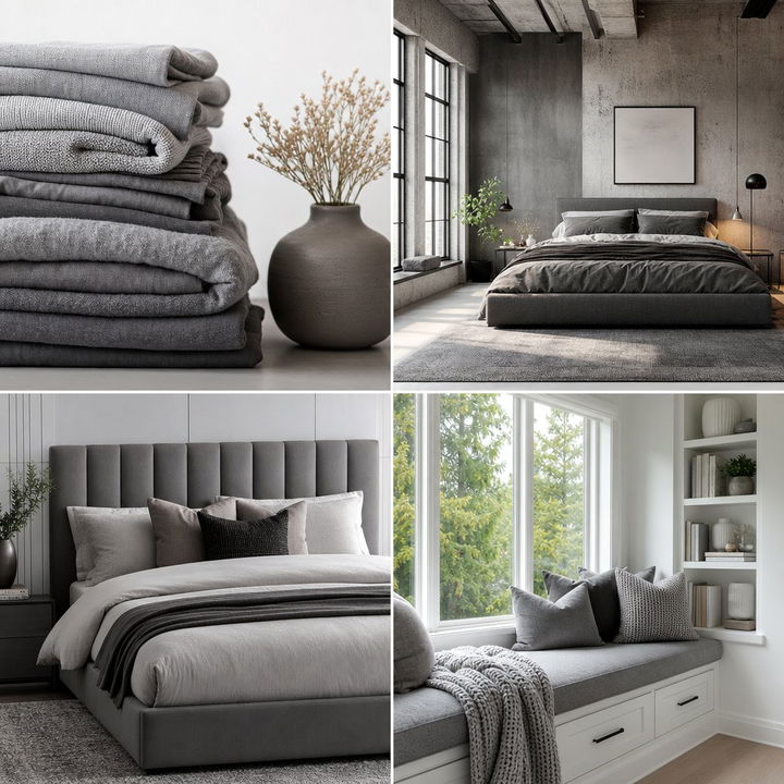 30 Scandinavian Grey Bedroom Ideas for Minimalist Comfort