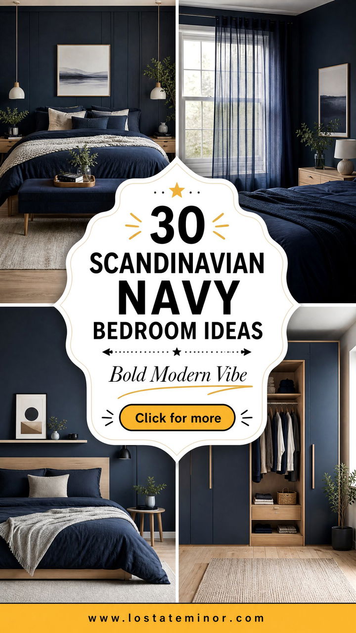 30 Scandinavian Navy Bedroom Ideas for a Bold Modern Vibe - 30 Scandinavian Navy Bedroom Ideas for a Bold Modern Vibe