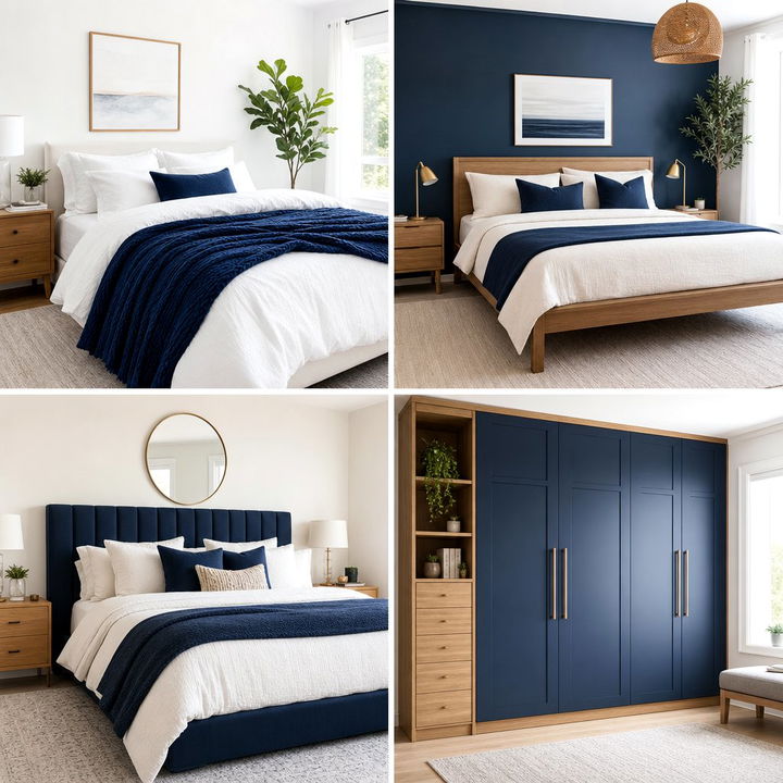 30 Scandinavian Navy Bedroom Ideas for a Bold Modern Vibe