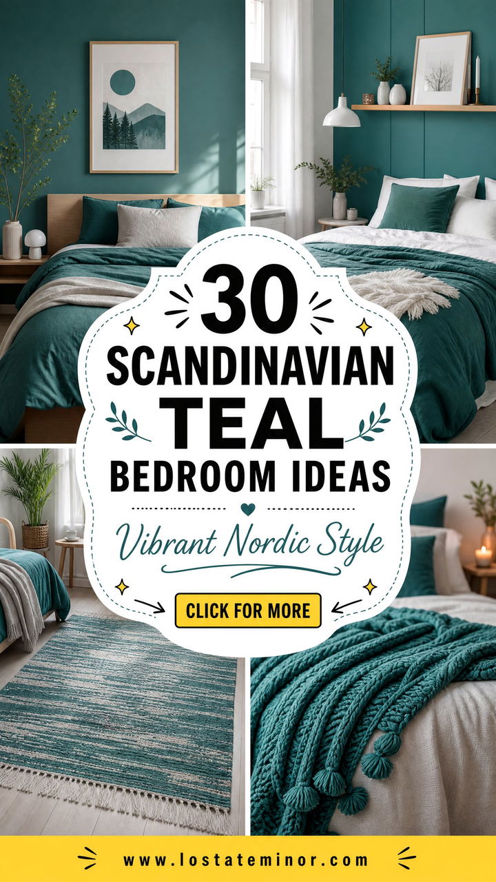 30 Scandinavian Teal Bedroom Ideas for Vibrant Style - 30 Scandinavian Teal Bedroom Ideas for Vibrant Style
