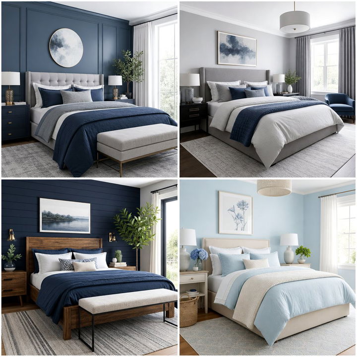 30 Serene Bedroom Blue Walls for a Calming Sleep Retreat