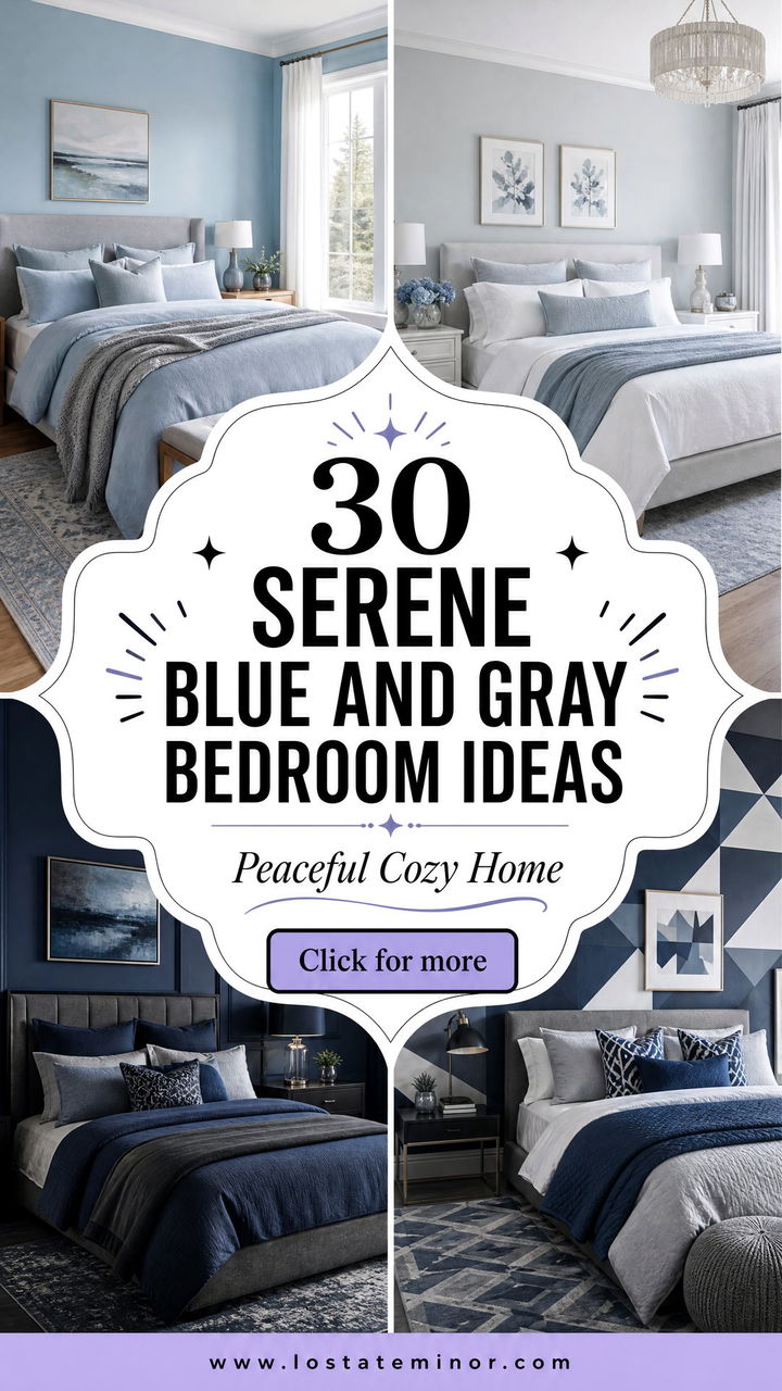 30 Serene Blue and Gray Bedroom Ideas for a Peaceful Home - 30 Serene Blue and Gray Bedroom Ideas for a Peaceful Home