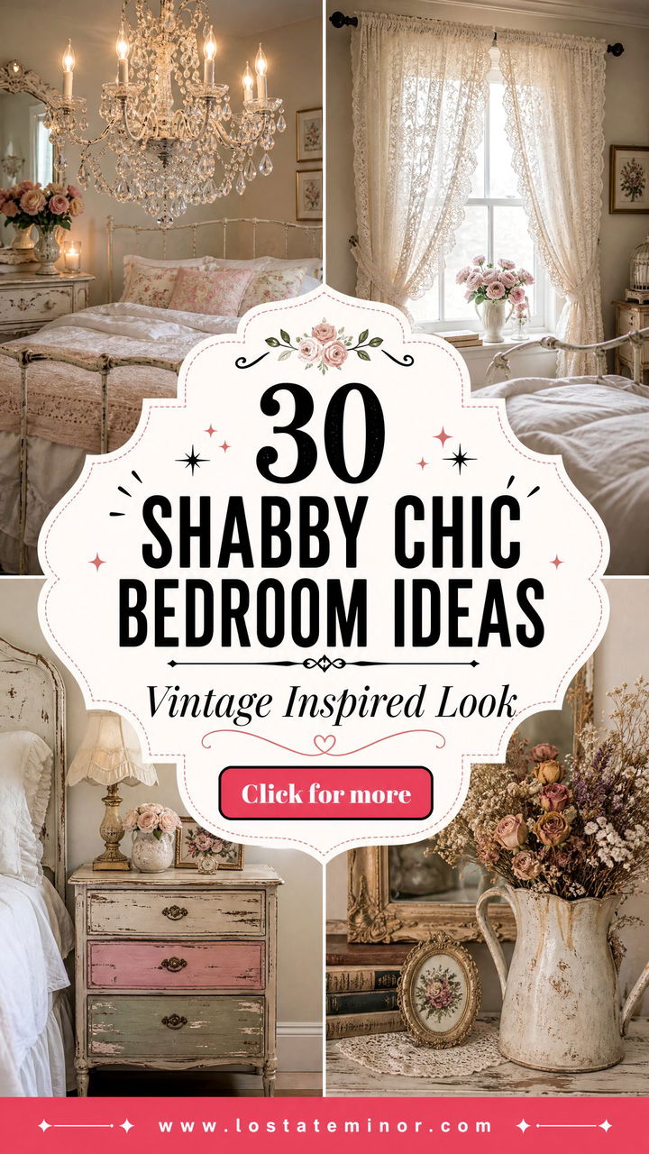 30 Shabby Chic Bedroom Ideas for a Vintage Inspired Look - 30 Shabby Chic Bedroom Ideas for a Vintage Inspired Look