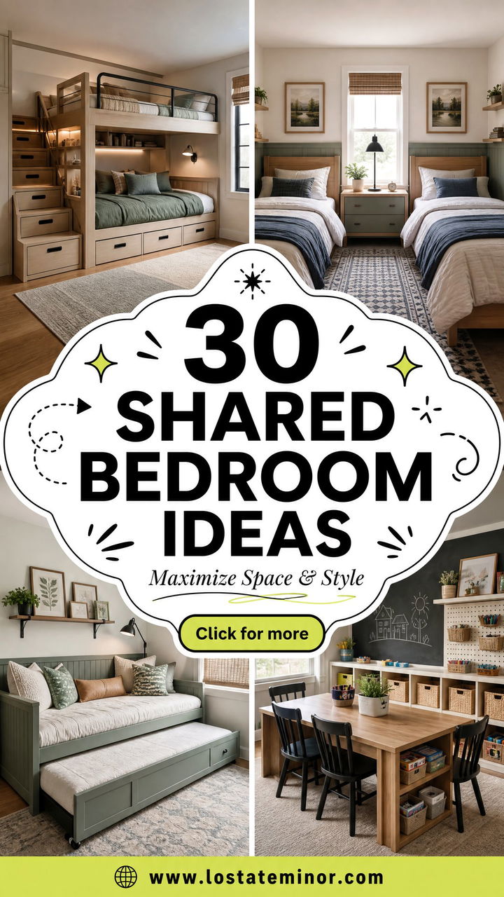 30 Shared Bedroom Ideas for Maximizing Space and Style - 30 Shared Bedroom Ideas for Maximizing Space and Style