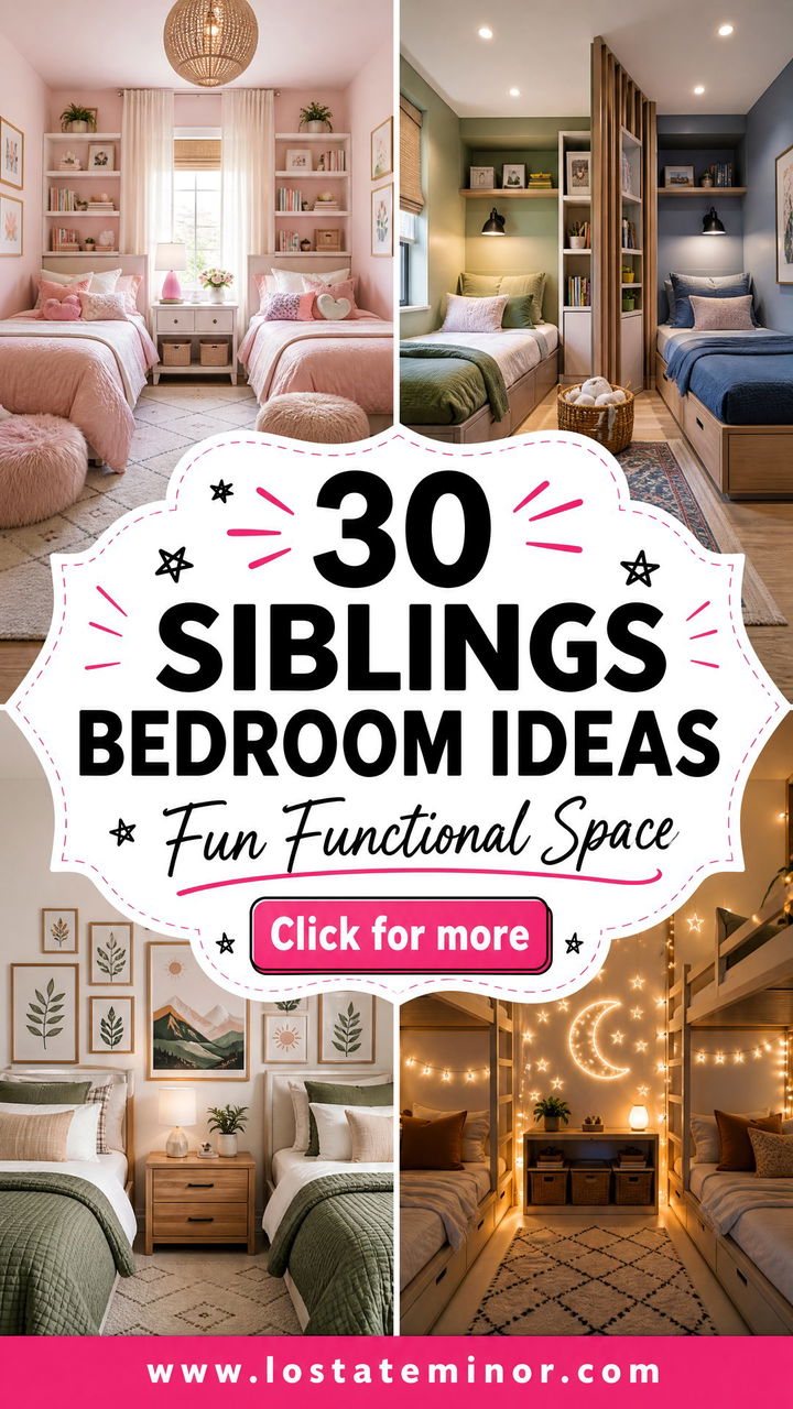 30 Siblings Bedroom Ideas for a Fun and Functional Space - 30 Siblings Bedroom Ideas for a Fun and Functional Space
