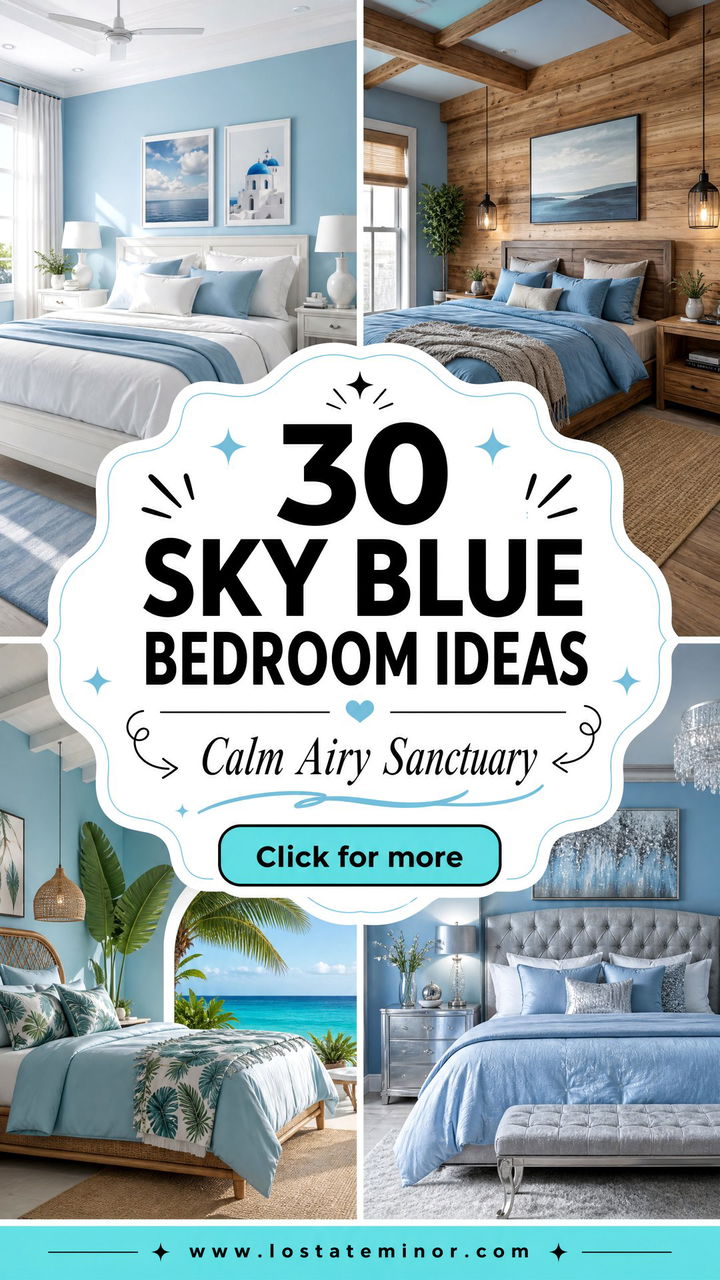30 Sky Blue Bedroom Ideas for a Calm and Airy Sanctuary - 30 Sky Blue Bedroom Ideas for a Calm and Airy Sanctuary