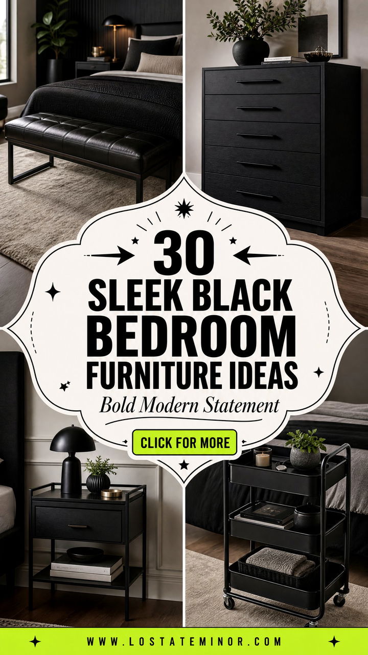 30 Sleek Black Bedroom Furniture Ideas for Every Style - 30 Sleek Black Bedroom Furniture Ideas for Every Style