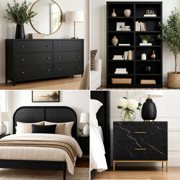 30 Sleek Black Bedroom Furniture Ideas for Every Style