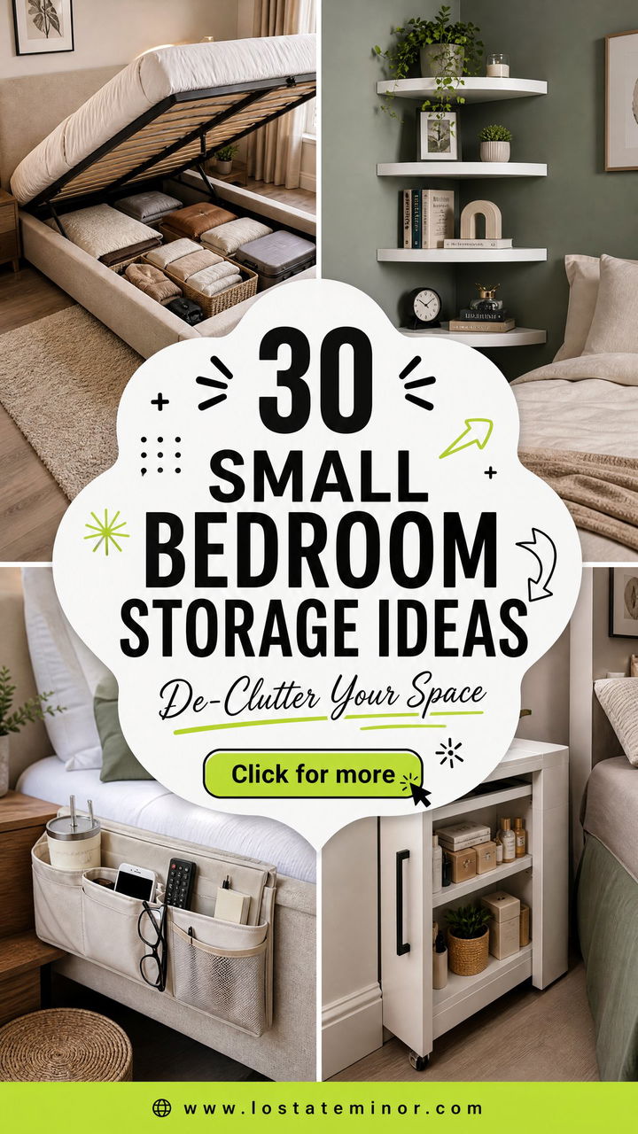 30 Small Bedroom Space Storage Ideas to De-Clutter - 30 Small Bedroom Space Storage Ideas to De-Clutter