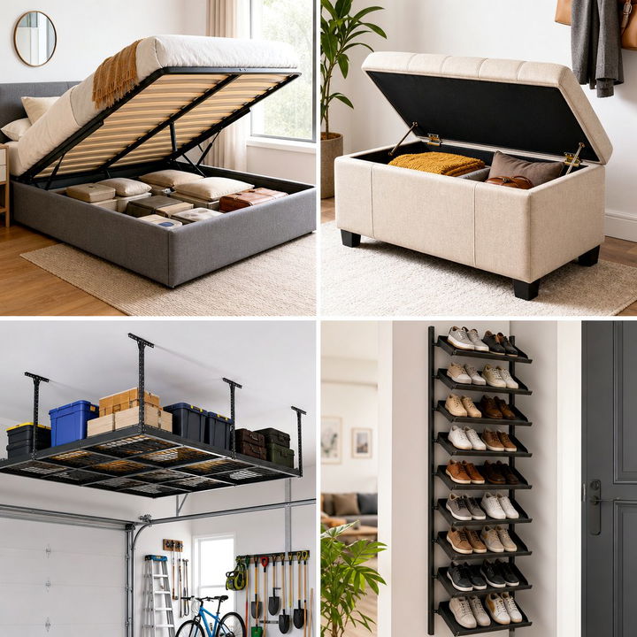 30 Small Bedroom Space Storage Ideas to De-Clutter