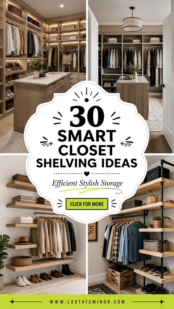 30 Smart Bedroom Closet Shelving Ideas for Efficient Storage - 30 Smart Bedroom Closet Shelving Ideas for Efficient Storage