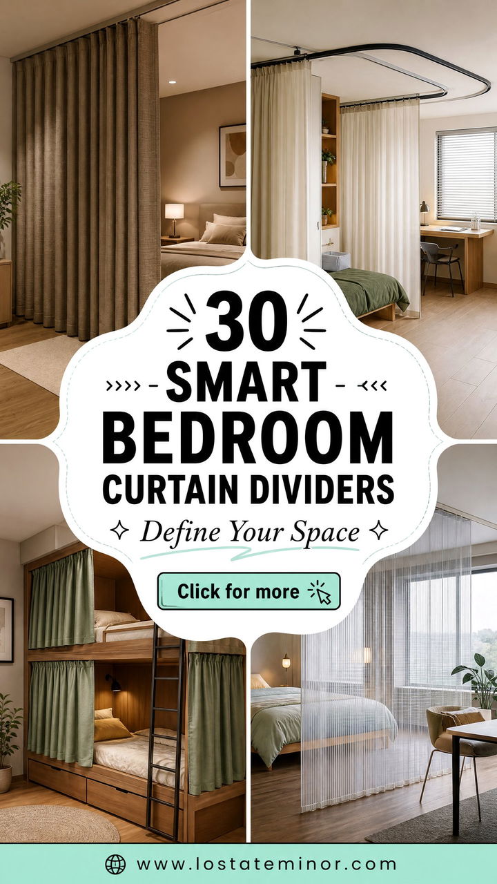 30 Smart Bedroom Curtain Dividers to Define Your Space - 30 Smart Bedroom Curtain Dividers to Define Your Space