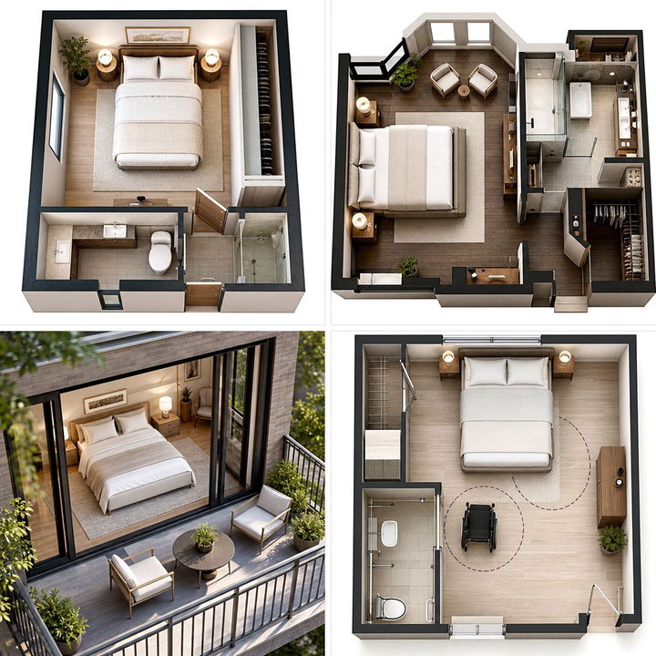 30 Smart Bedroom Floor Plan Ideas to Optimize Living Space