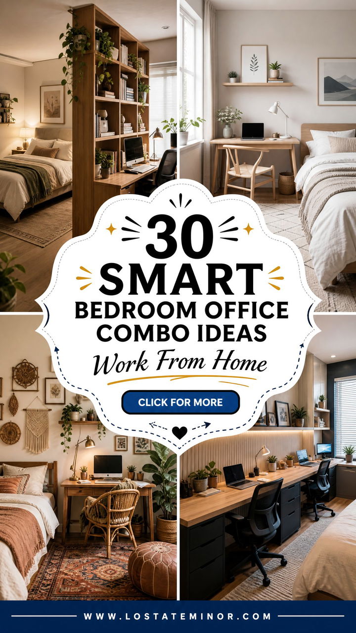 30 Smart Bedroom Office Combo Ideas for Remote Working - 30 Smart Bedroom Office Combo Ideas for Remote Working