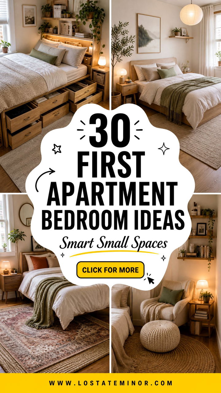 30 Smart First Apartment Bedroom Ideas for Small Spaces - 30 Smart First Apartment Bedroom Ideas for Small Spaces