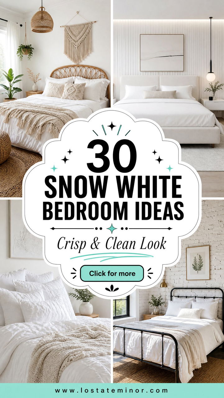 30 Snow White Bedroom Ideas for a Crisp and Clean Look - 30 Snow White Bedroom Ideas for a Crisp and Clean Look