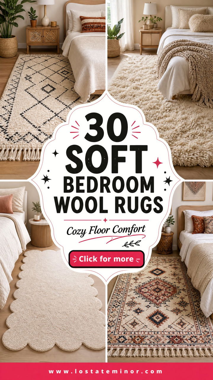 30 Soft Bedroom Wool Rugs for a Cozy and Warm Floor Space - 30 Soft Bedroom Wool Rugs for a Cozy and Warm Floor Space