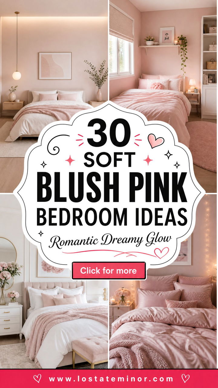 30 Soft Blush Pink Bedroom Ideas for a Romantic Dreamy Room - 30 Soft Blush Pink Bedroom Ideas for a Romantic Dreamy Room