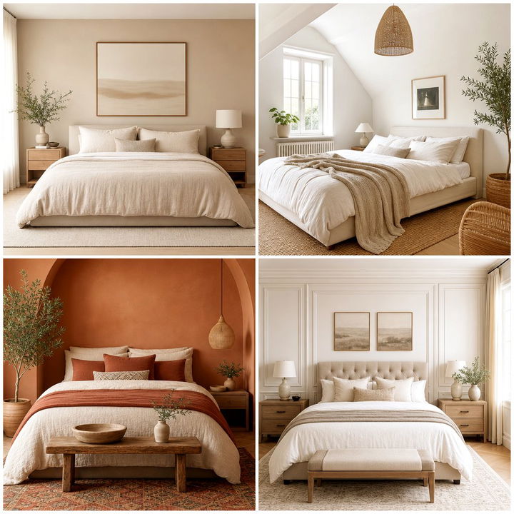 30 Soothing Beige and Cream Bedroom Color Combo Designs