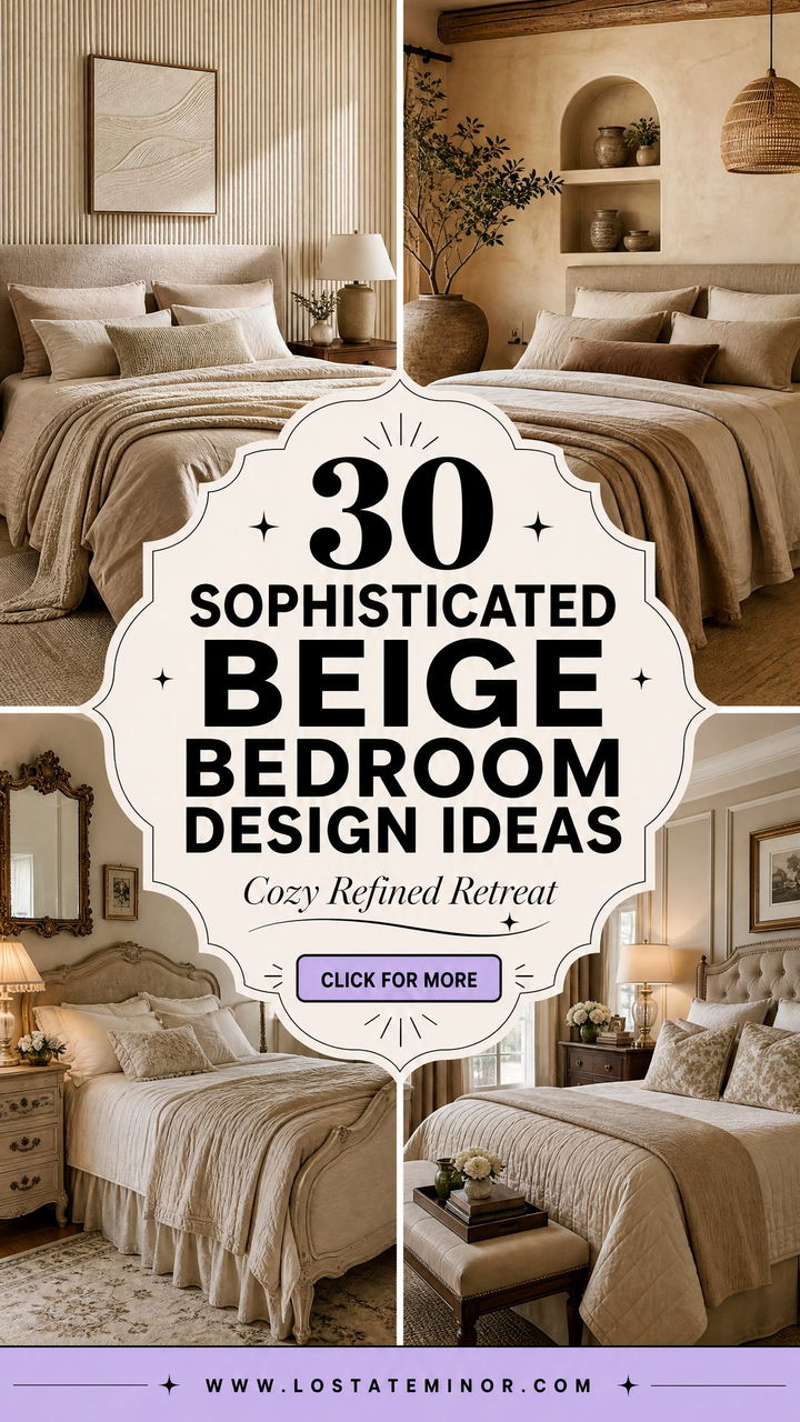 30 Sophisticated Beige Bedroom Design Ideas for a Retreat - 30 Sophisticated Beige Bedroom Design Ideas for a Retreat