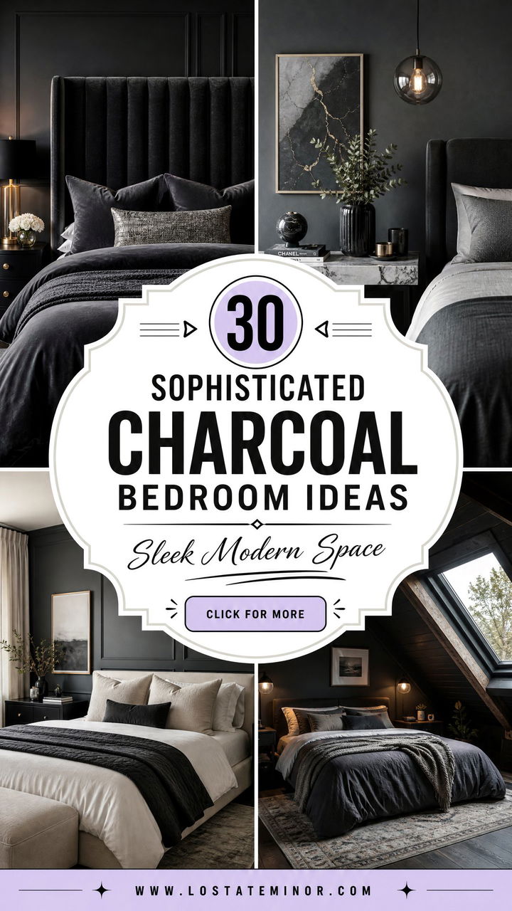 30 Sophisticated Charcoal Bedroom Ideas for a Sleek Space - 30 Sophisticated Charcoal Bedroom Ideas for a Sleek Space