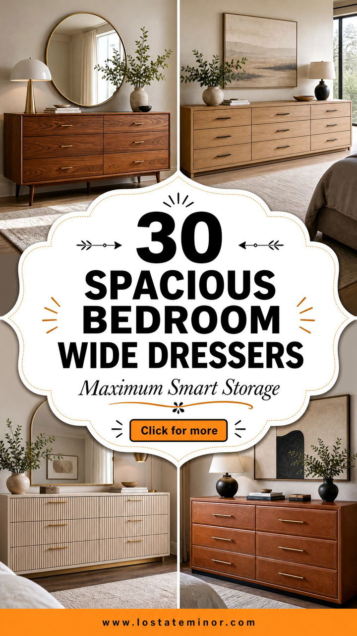 30 Spacious Bedroom Wide Dressers for Maximum Storage - 30 Spacious Bedroom Wide Dressers for Maximum Storage