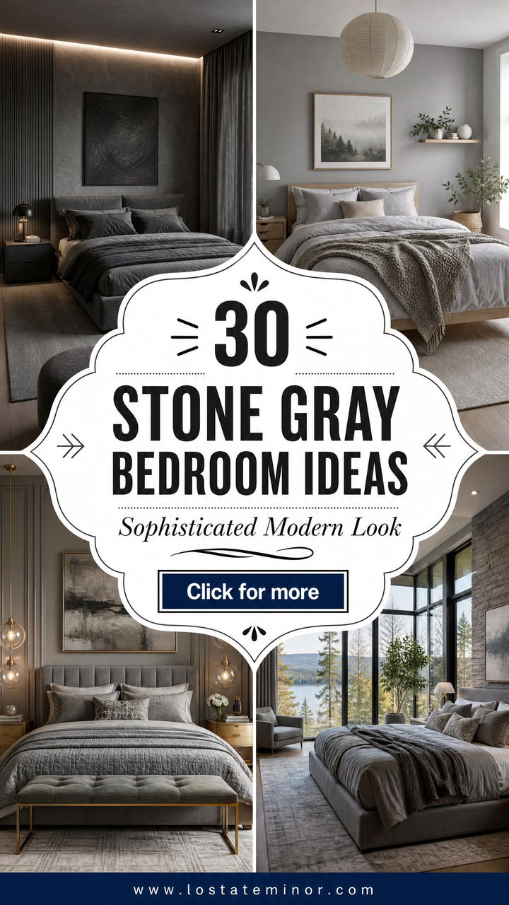 30 Stone Gray Bedroom Ideas for a Sophisticated Look - 30 Stone Gray Bedroom Ideas for a Sophisticated Look