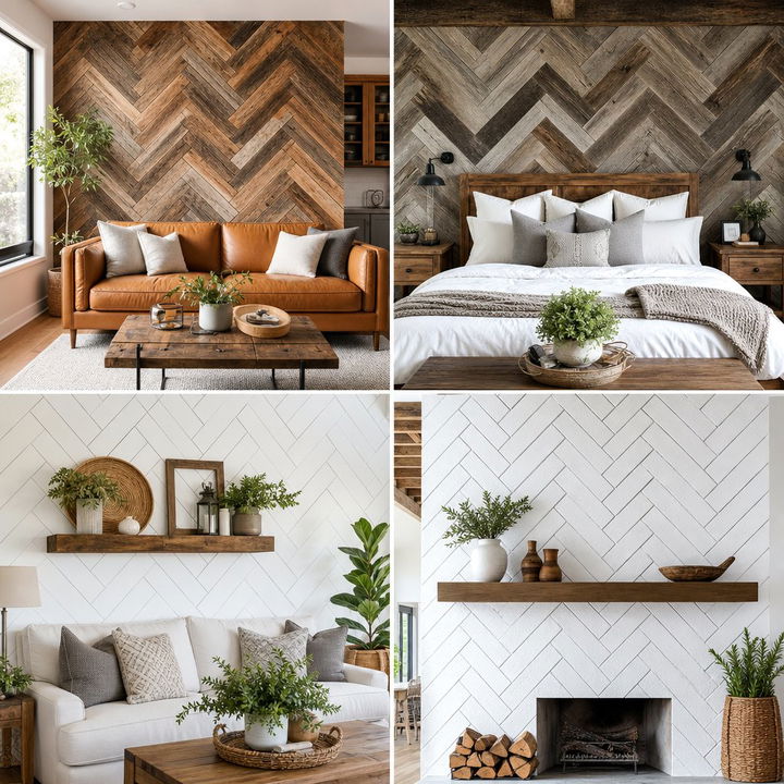 30 Stunning Bedroom Herringbone Wall Ideas for Your Home