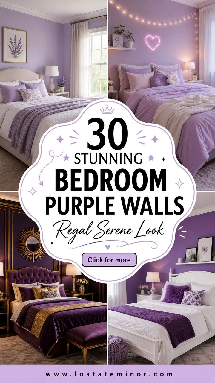 30 Stunning Bedroom Purple Walls for a Regal and Serene Look - 30 Stunning Bedroom Purple Walls for a Regal and Serene Look