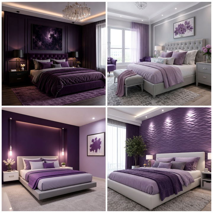 30 Stunning Bedroom Purple Walls for a Regal and Serene Look