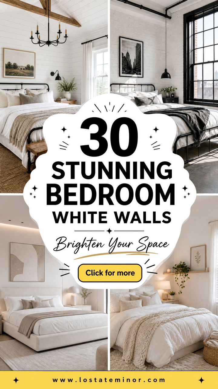 30 Stunning Bedroom White Walls to Brighten Your Space - 30 Stunning Bedroom White Walls to Brighten Your Space