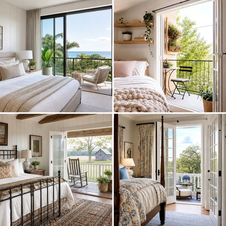 30 Stunning Bedroom With Balcony Ideas for More Fresh Air
