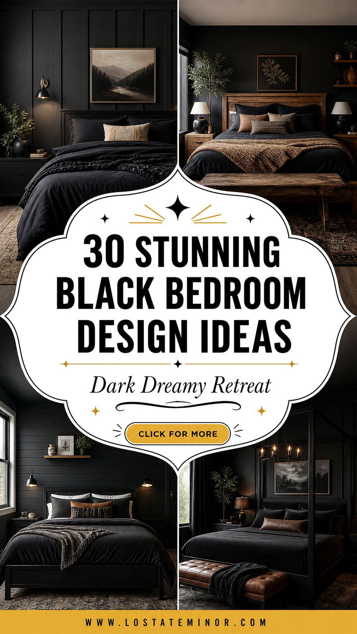 30 Stunning Black Bedroom Design Ideas for Your Retreat - 30 Stunning Black Bedroom Design Ideas for Your Retreat