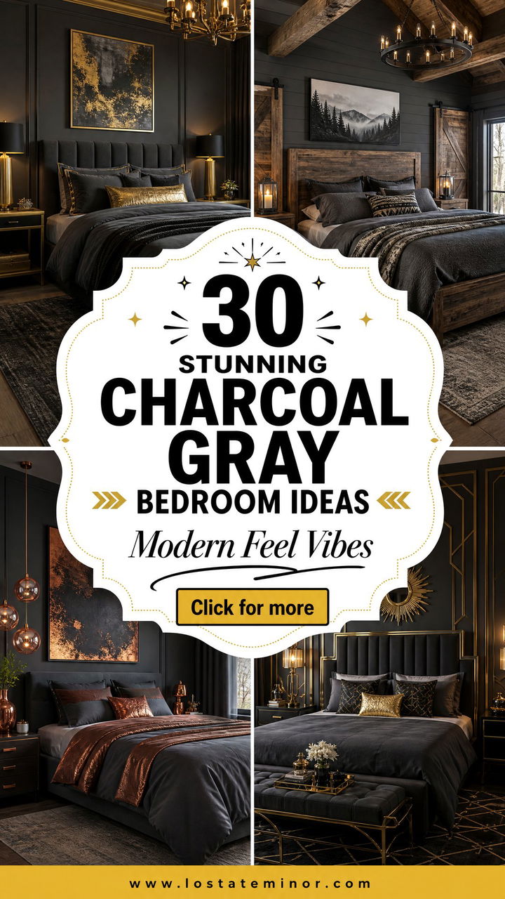 30 Stunning Charcoal Gray Bedroom Ideas for a Modern Feel - 30 Stunning Charcoal Gray Bedroom Ideas for a Modern Feel