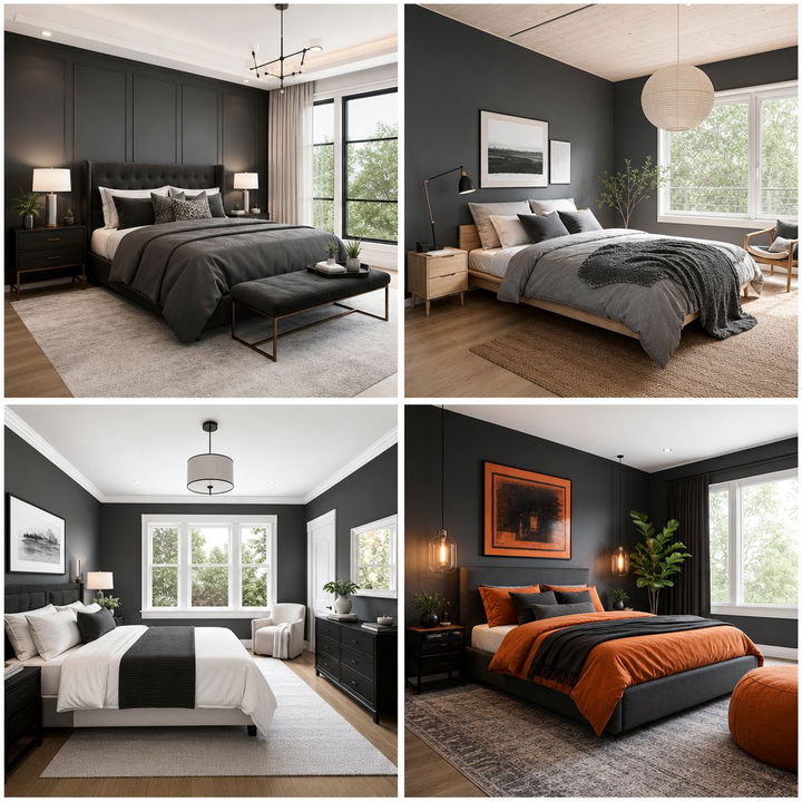 30 Stunning Charcoal Gray Bedroom Ideas for a Modern Feel