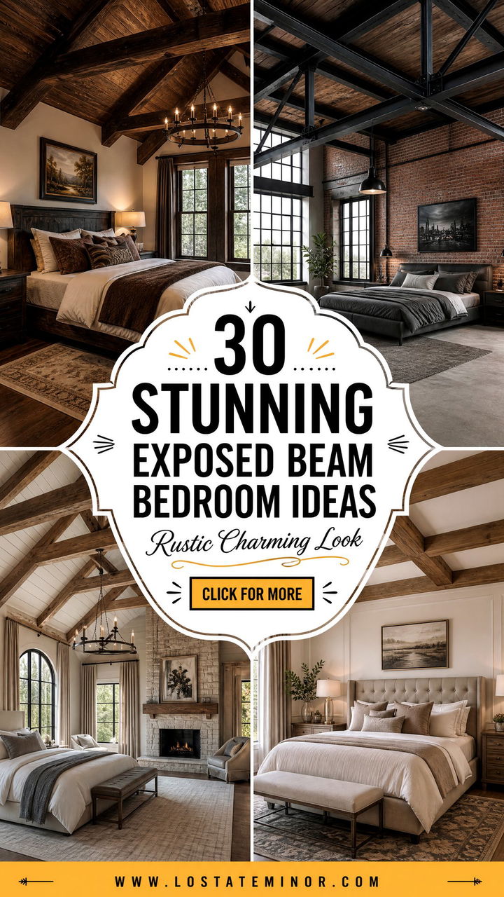 30 Stunning Exposed Beam Bedroom Ideas for a Rustic Look - 30 Stunning Exposed Beam Bedroom Ideas for a Rustic Look